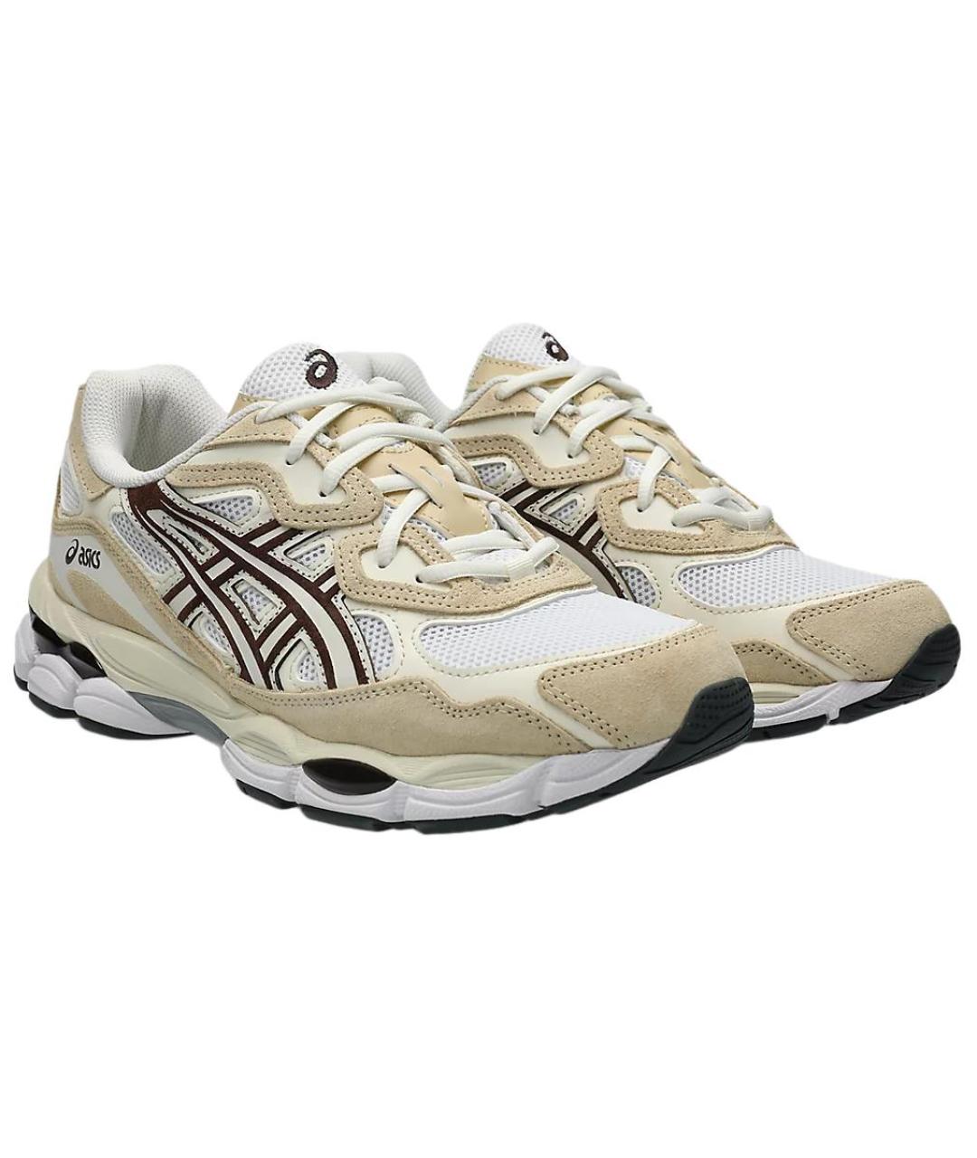 ASICS Бежевые синтетические кроссовки, фото 3