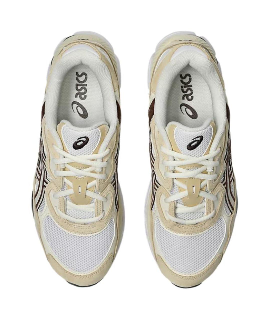 ASICS Бежевые синтетические кроссовки, фото 4