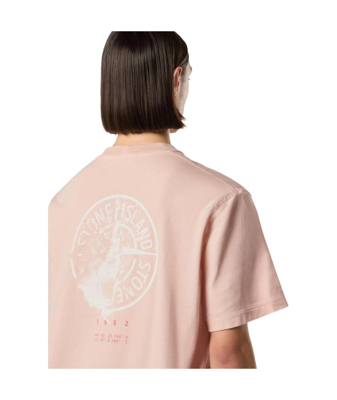 STONE ISLAND Розовая футболка, фото 5