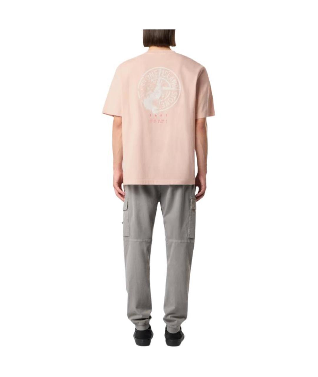 STONE ISLAND Розовая футболка, фото 4