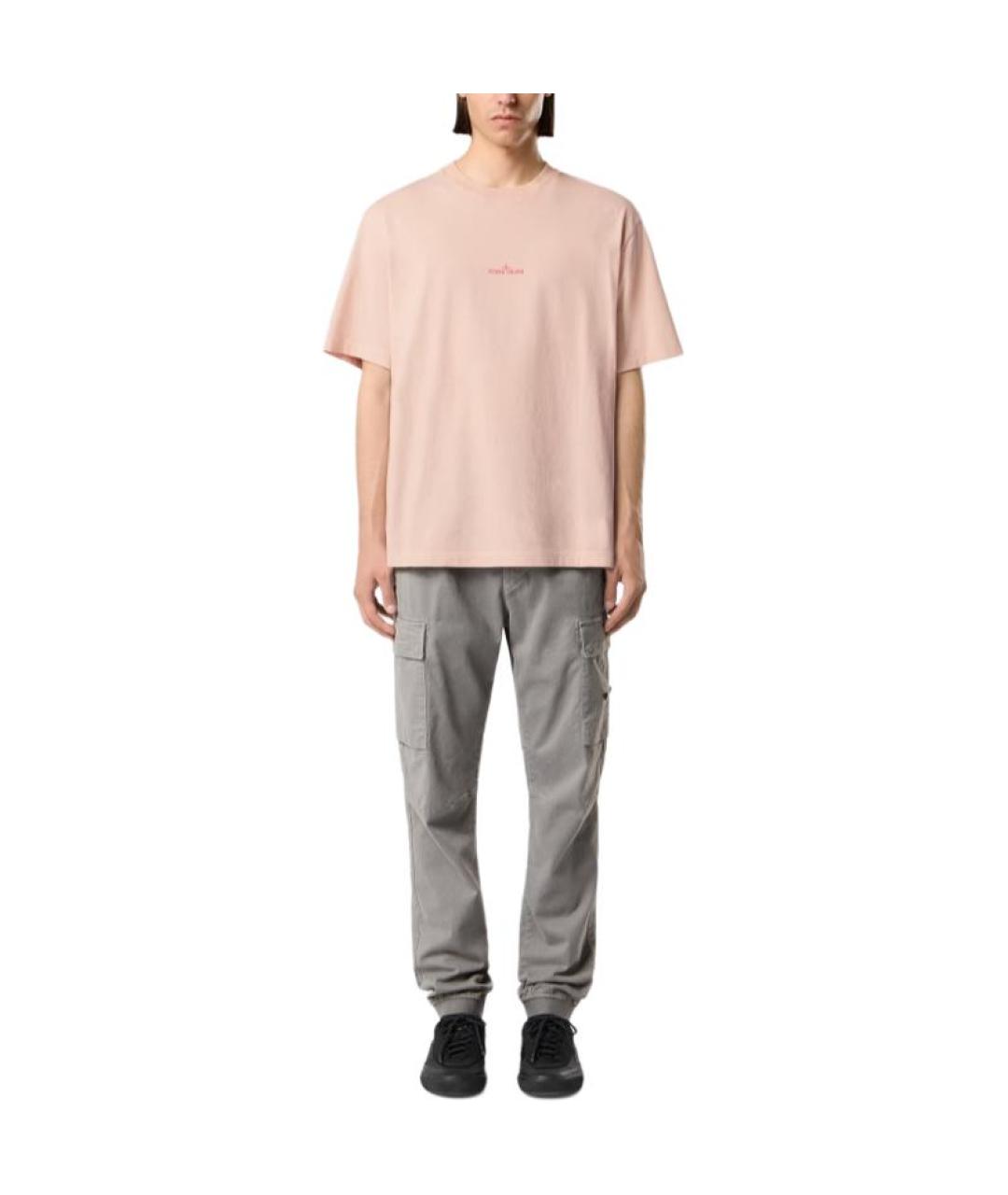STONE ISLAND Розовая футболка, фото 3
