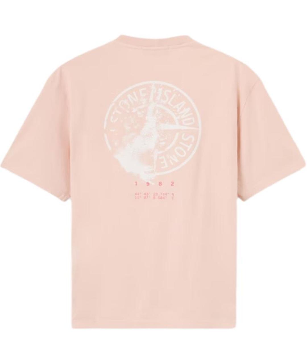 STONE ISLAND Розовая футболка, фото 1