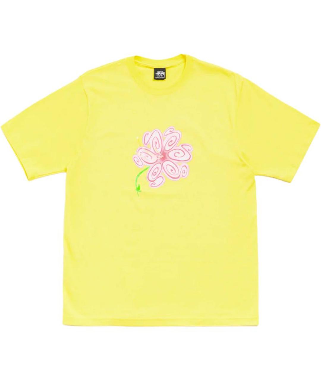 STUSSY Желтая футболка, фото 1