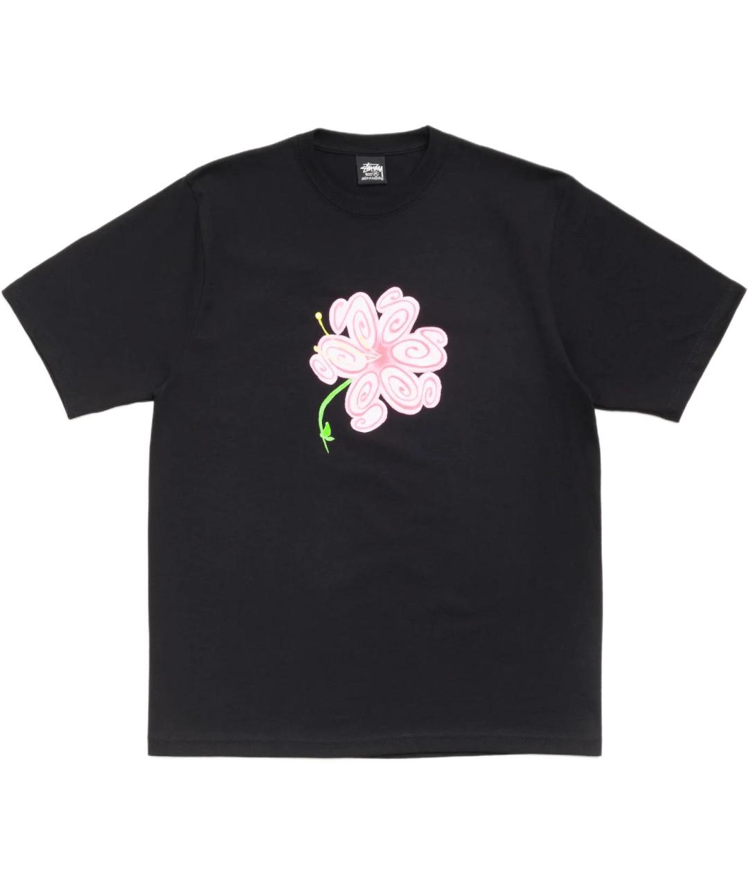 STUSSY Черная футболка, фото 1