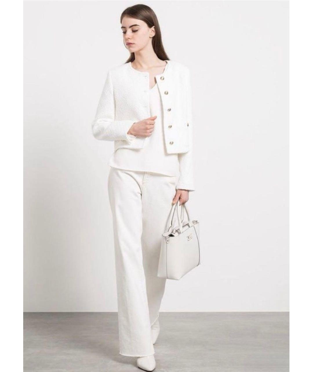 MAX MARA Белый вискозный жакет/пиджак, фото 6