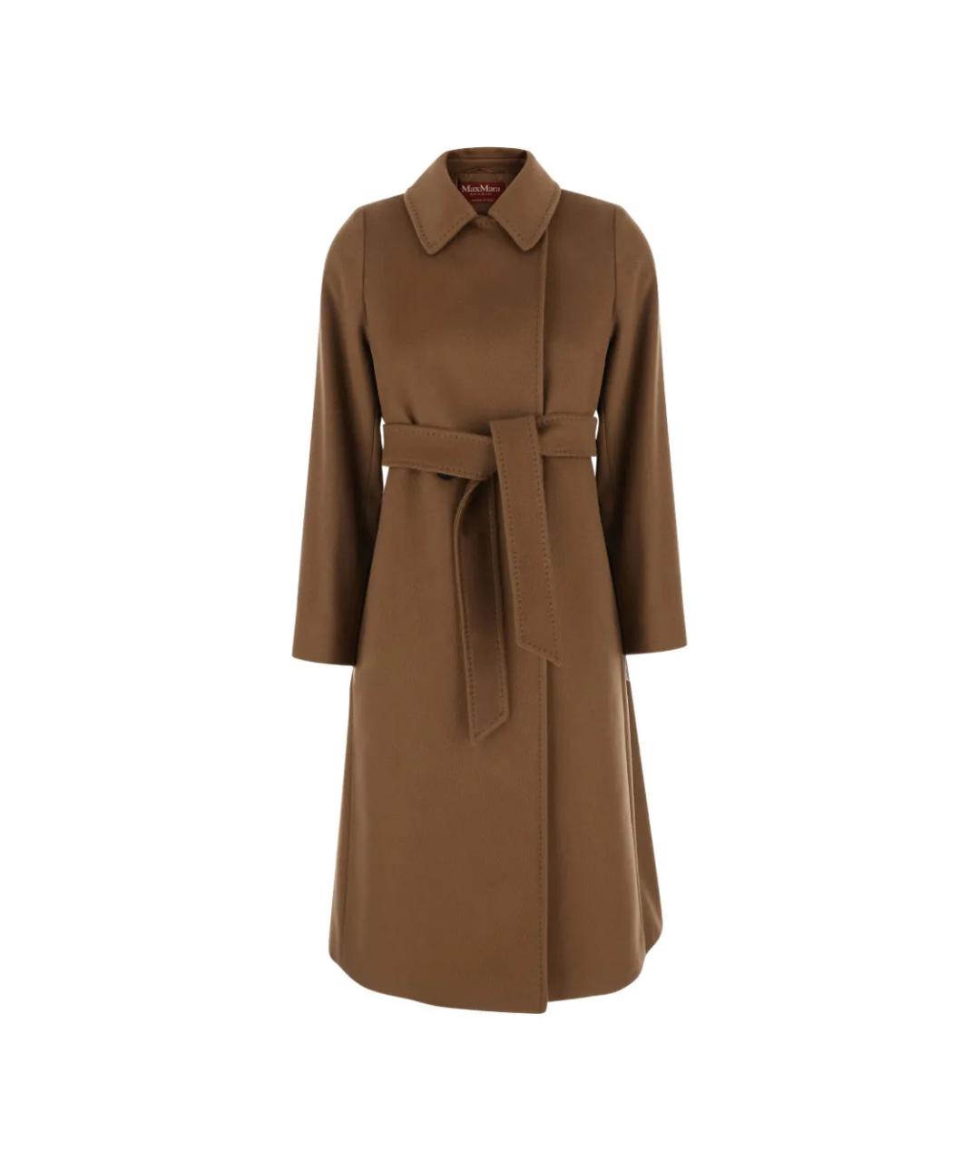 MAX MARA STUDIO Коричневое шерстяное пальто, фото 1