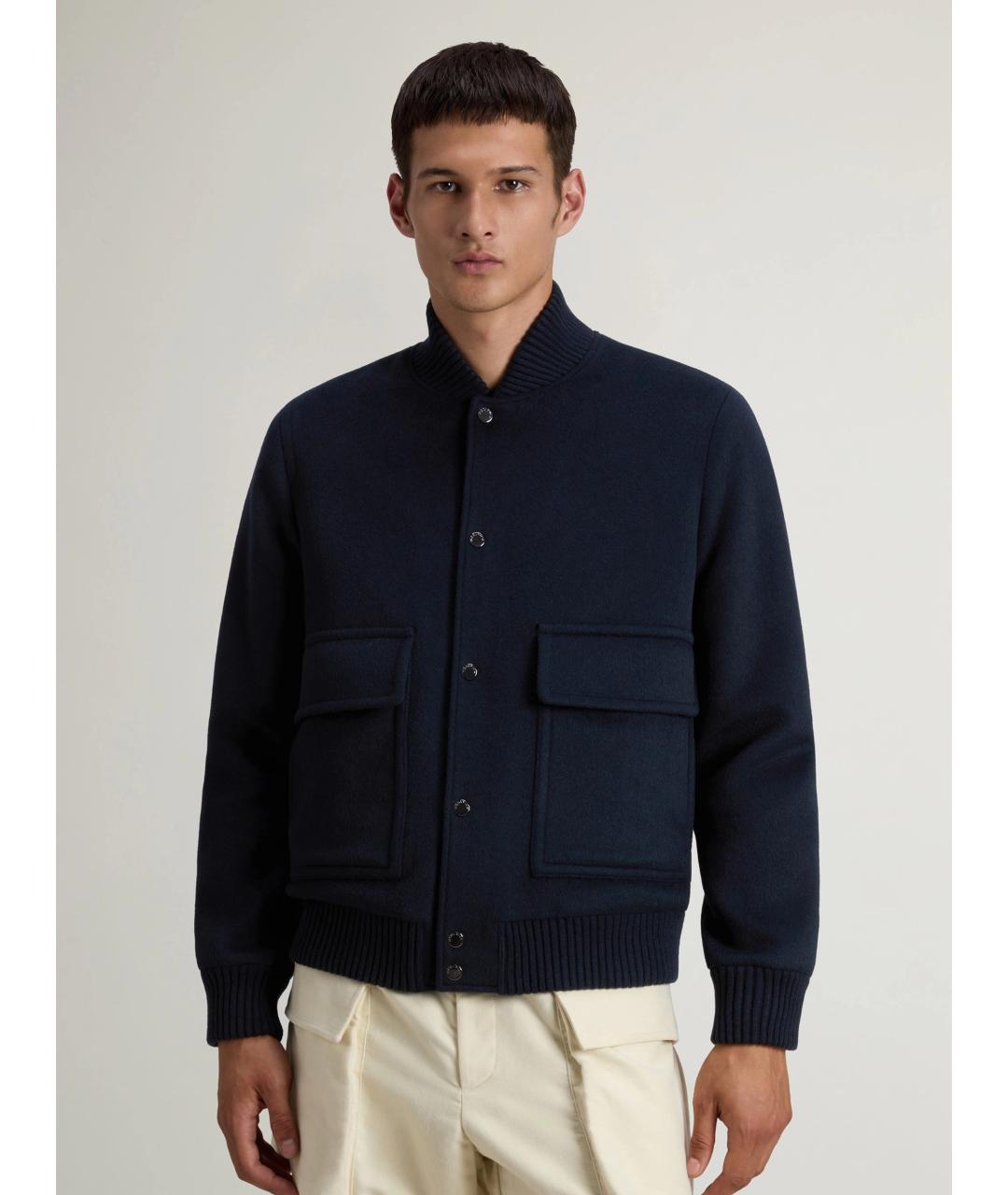 WOOLRICH Синяя шерстяная куртка, фото 2
