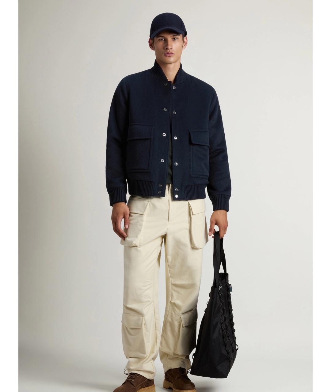 WOOLRICH Синяя шерстяная куртка, фото 3