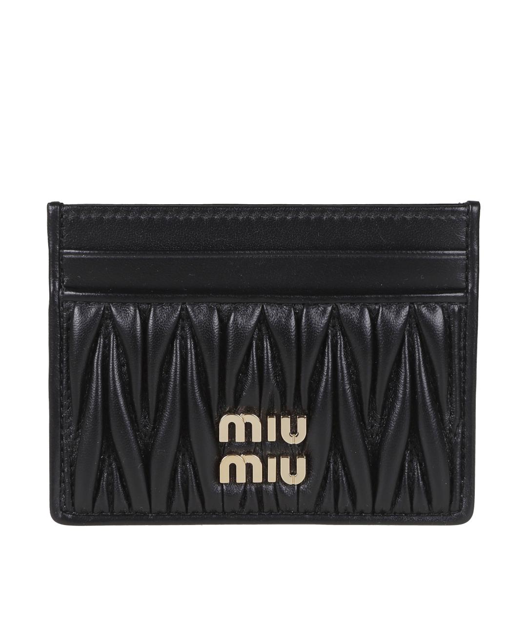 MIU MIU Черный кожаный кардхолдер, фото 1