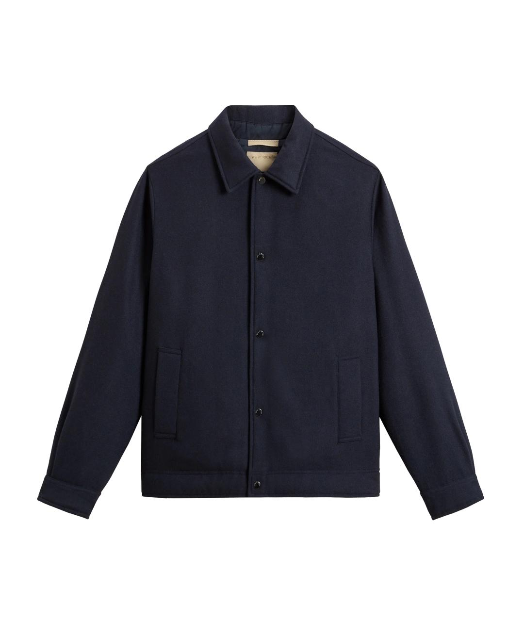 WOOLRICH Темно-синяя шерстяная куртка, фото 1