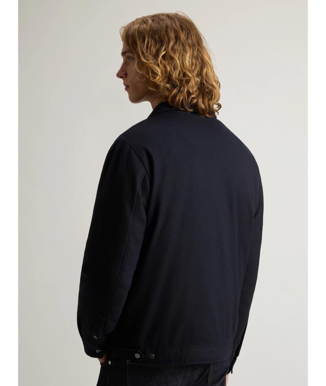 WOOLRICH Темно-синяя шерстяная куртка, фото 3