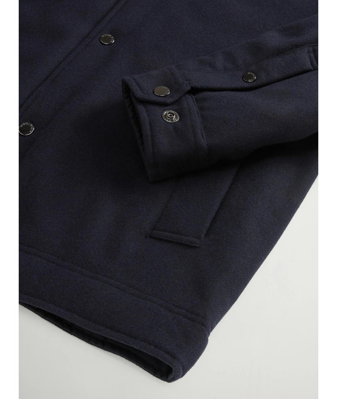 WOOLRICH Темно-синяя шерстяная куртка, фото 7