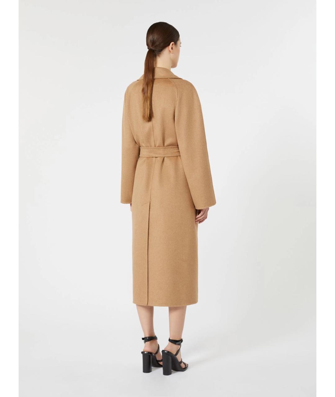 MAX MARA Бежевое шерстяное пальто, фото 4