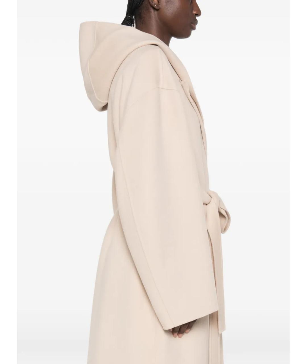 SPORTMAX Бежевое шерстяное пальто, фото 2