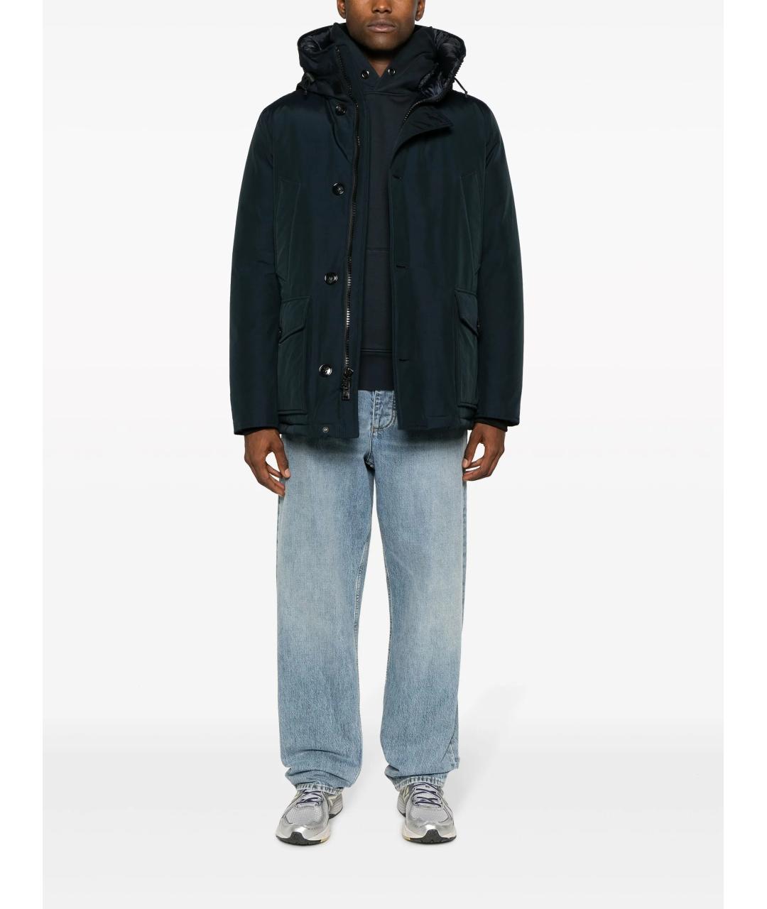 WOOLRICH Темно-синяя хлопковая куртка, фото 2
