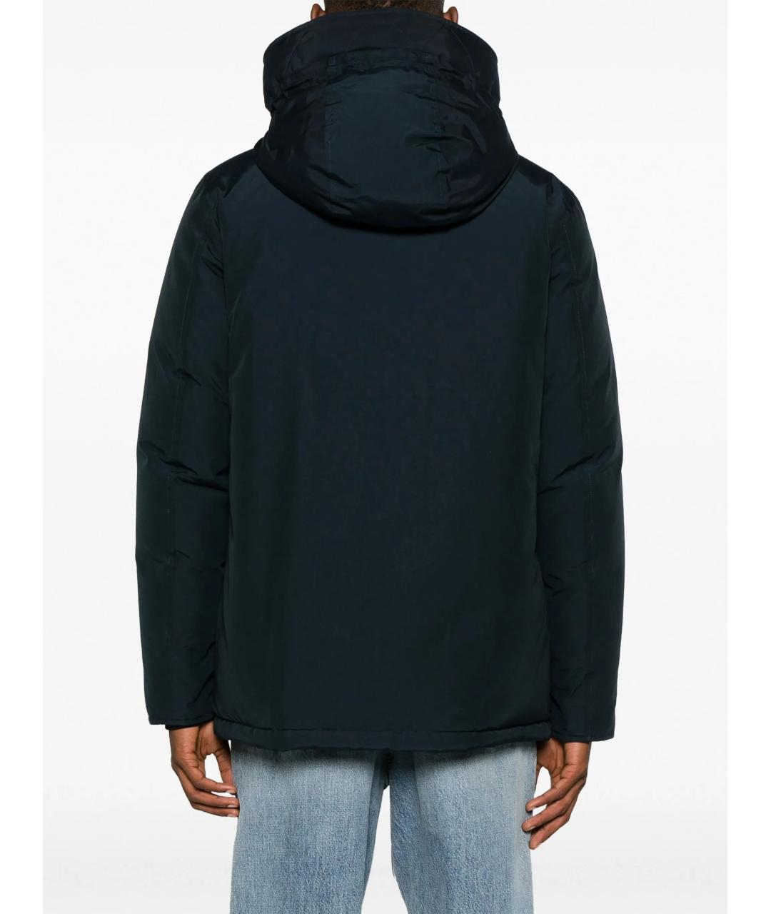 WOOLRICH Темно-синяя хлопковая куртка, фото 4