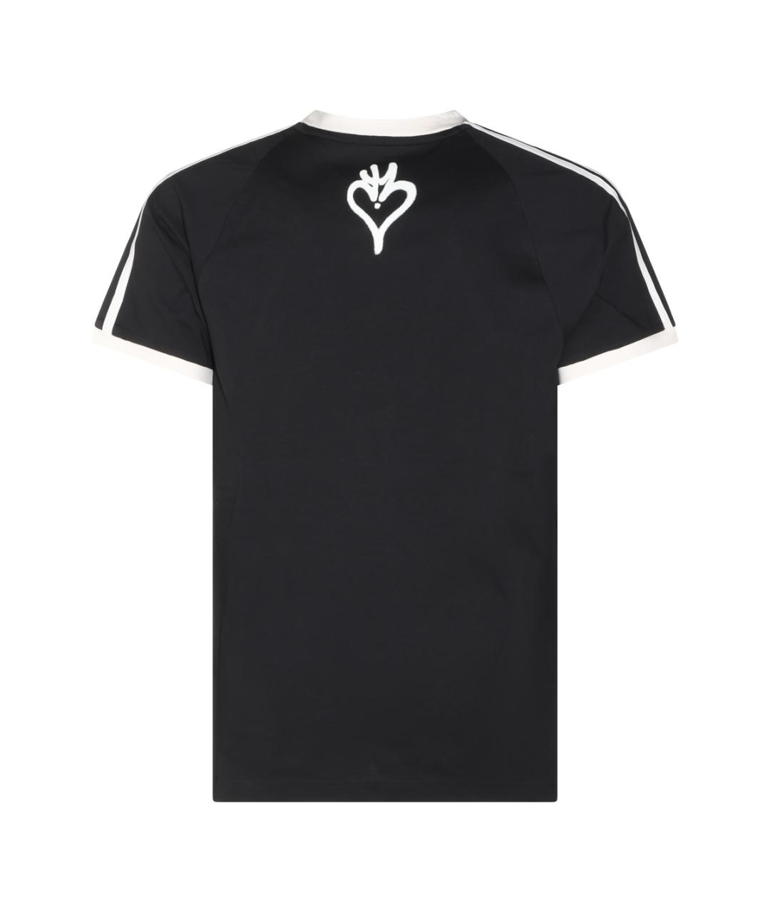 Y-3 Черная хлопковая футболка, фото 3