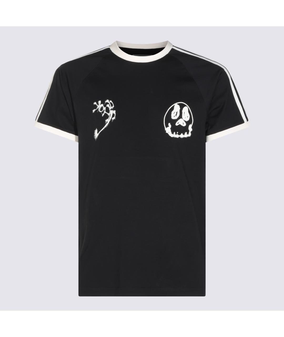 Y-3 Черная хлопковая футболка, фото 2