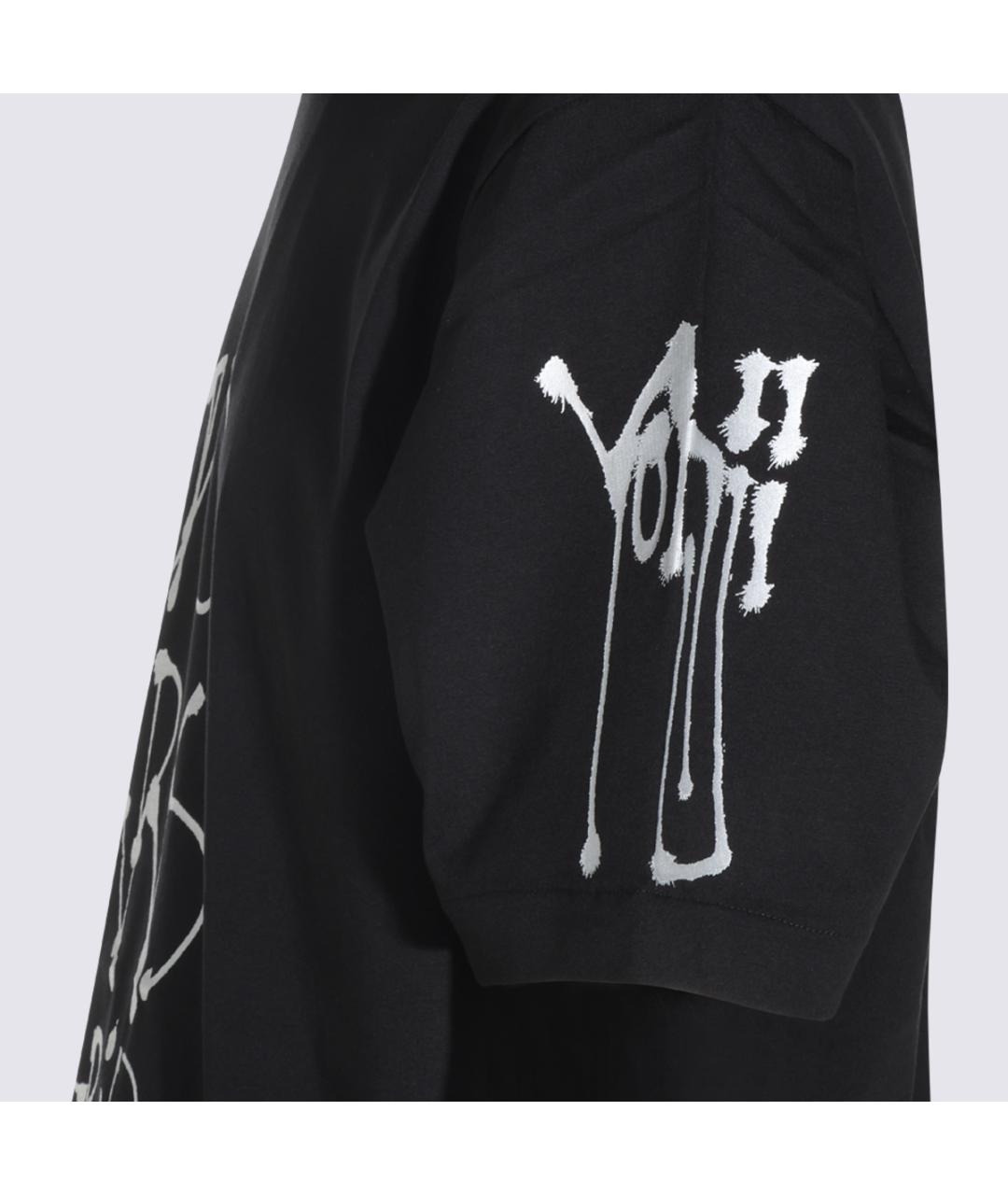 Y-3 Черная хлопковая футболка, фото 8
