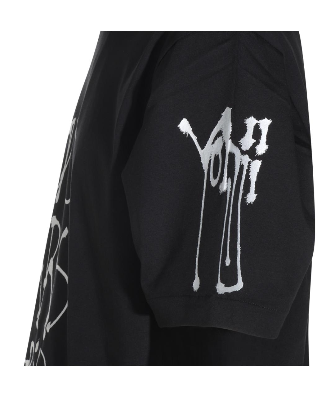 Y-3 Черная хлопковая футболка, фото 7