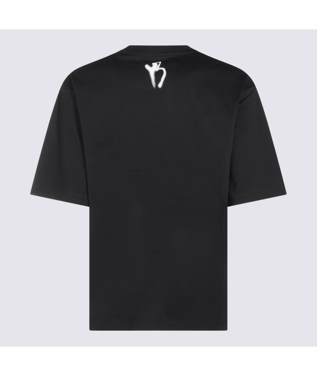 Y-3 Черная хлопковая футболка, фото 4