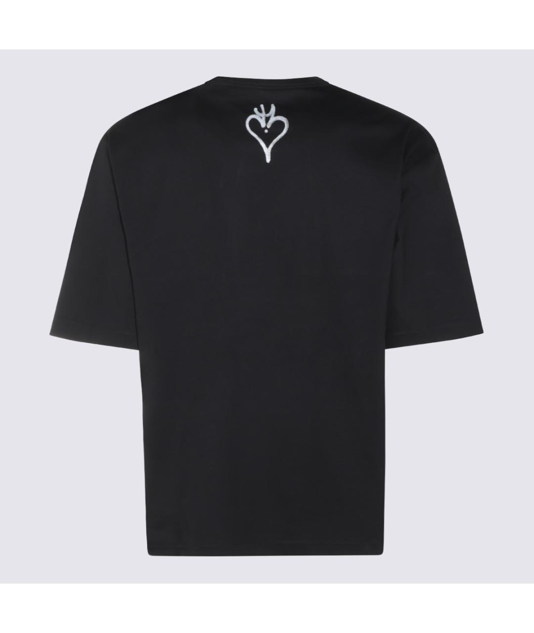 Y-3 Черная хлопковая футболка, фото 4