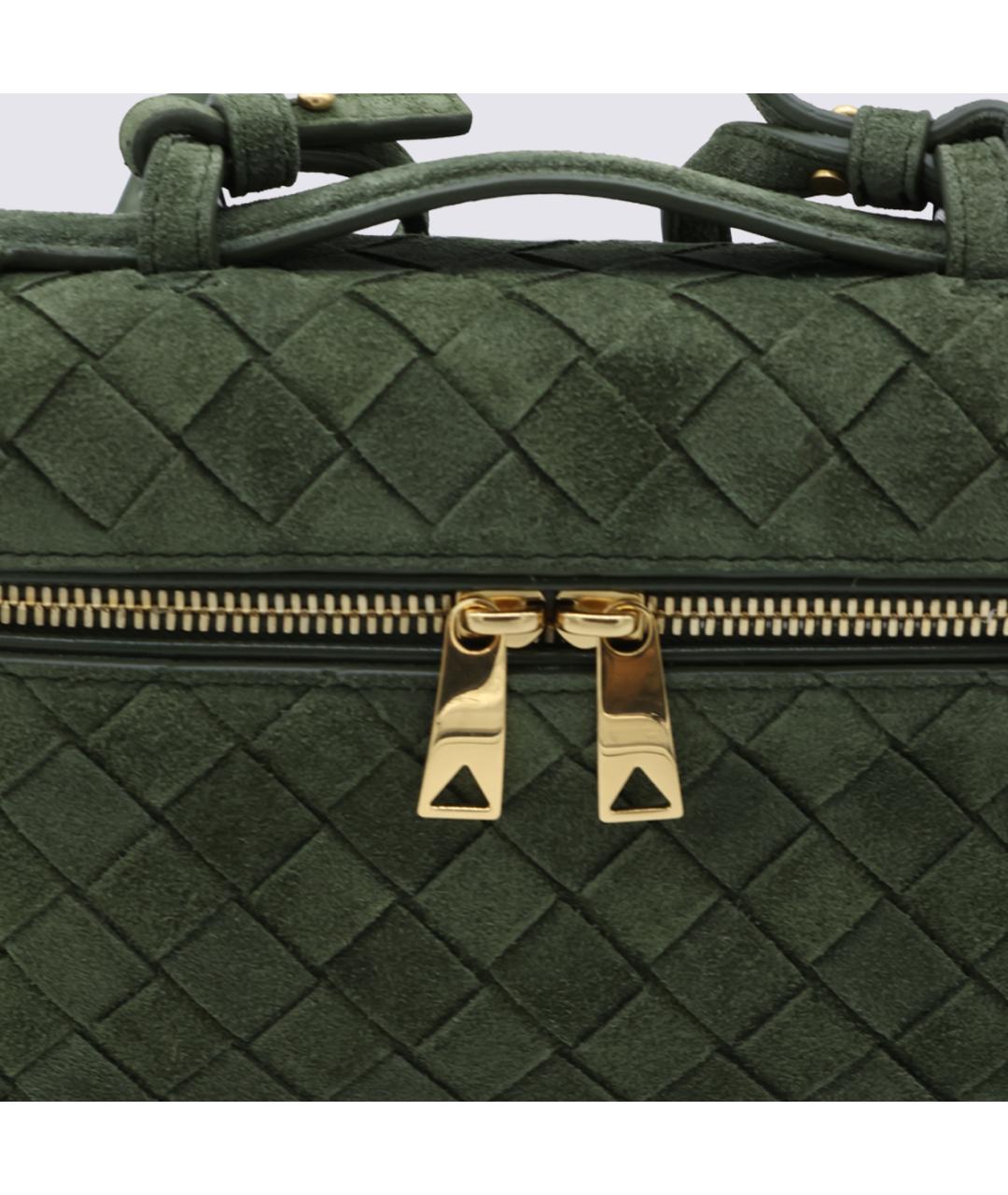 BOTTEGA VENETA Зеленая замшевая сумка через плечо, фото 7
