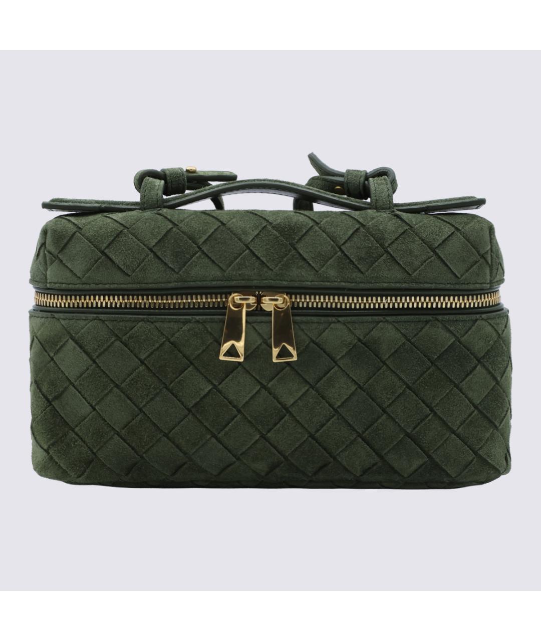 BOTTEGA VENETA Зеленая замшевая сумка через плечо, фото 2