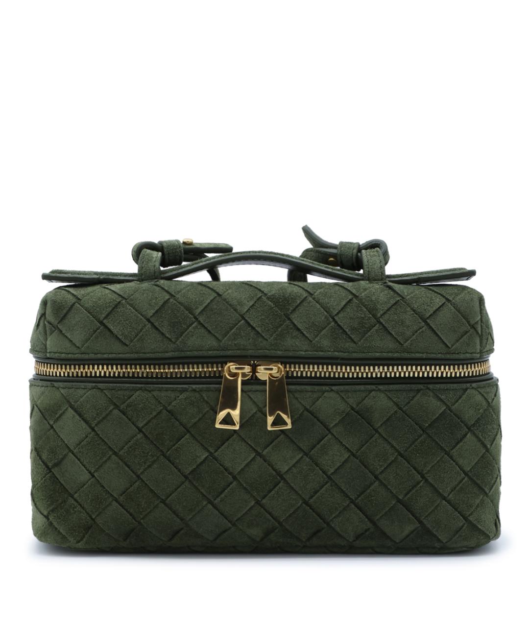 BOTTEGA VENETA Зеленая замшевая сумка через плечо, фото 1
