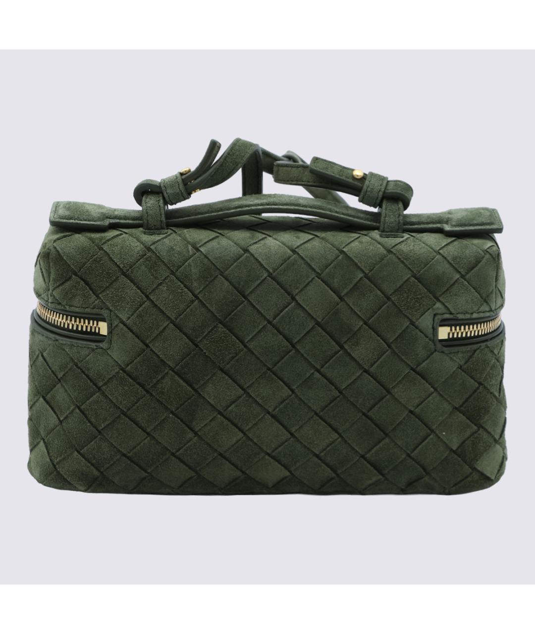 BOTTEGA VENETA Зеленая замшевая сумка через плечо, фото 5
