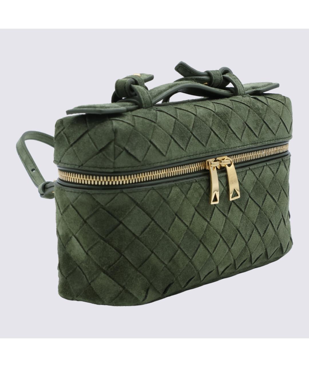 BOTTEGA VENETA Зеленая замшевая сумка через плечо, фото 3