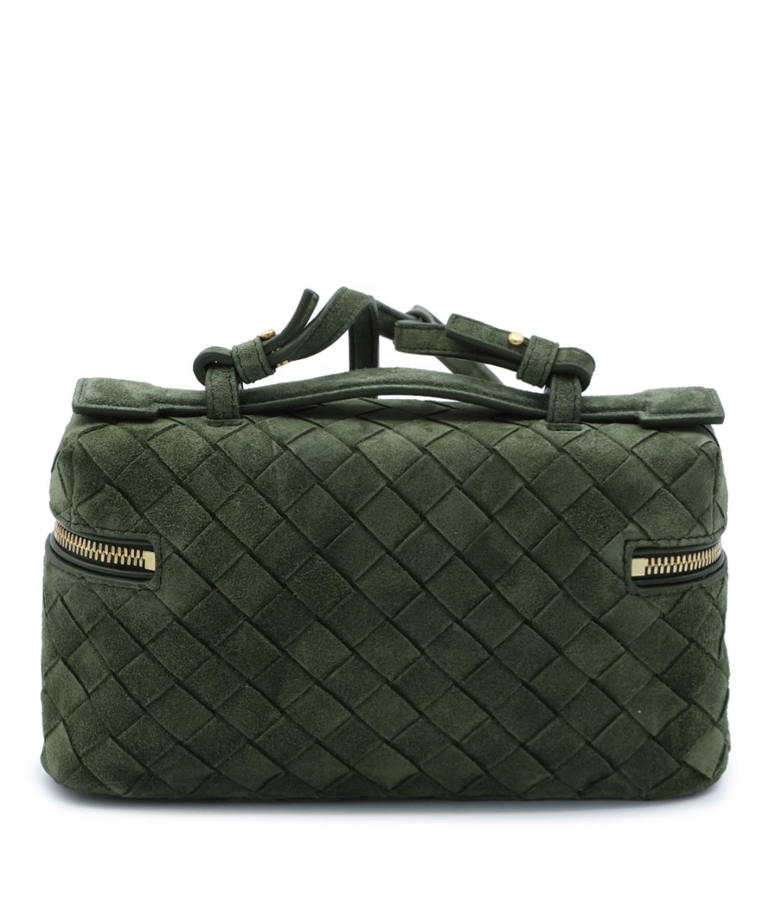 BOTTEGA VENETA Зеленая замшевая сумка через плечо, фото 6