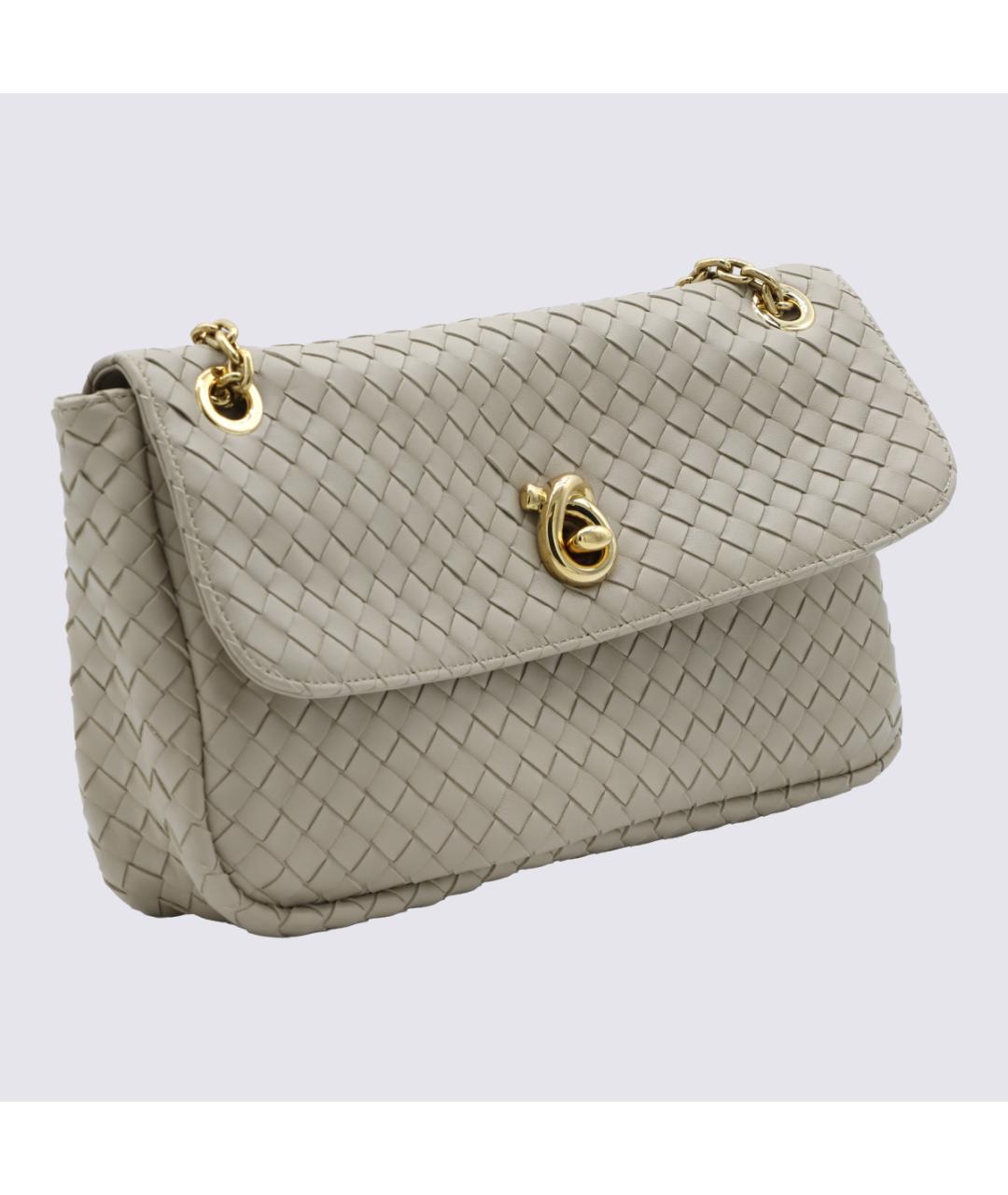 BOTTEGA VENETA Бежевая кожаная сумка через плечо, фото 3