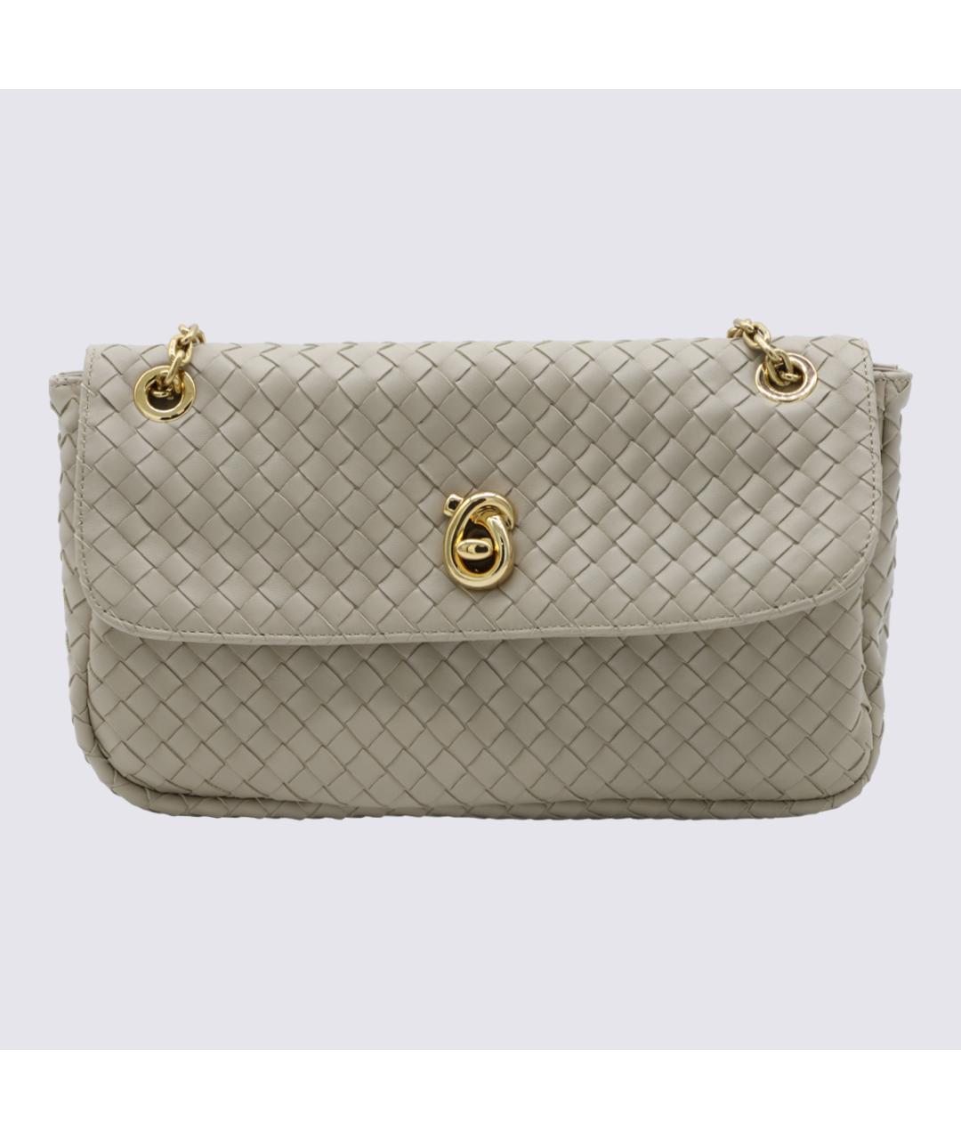 BOTTEGA VENETA Бежевая кожаная сумка через плечо, фото 2