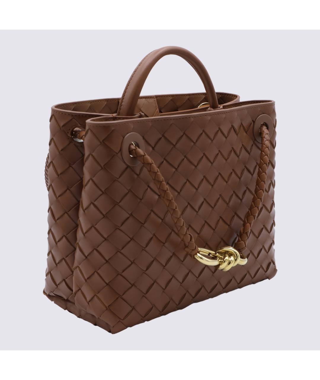 BOTTEGA VENETA Коричневая кожаная сумка тоут, фото 3