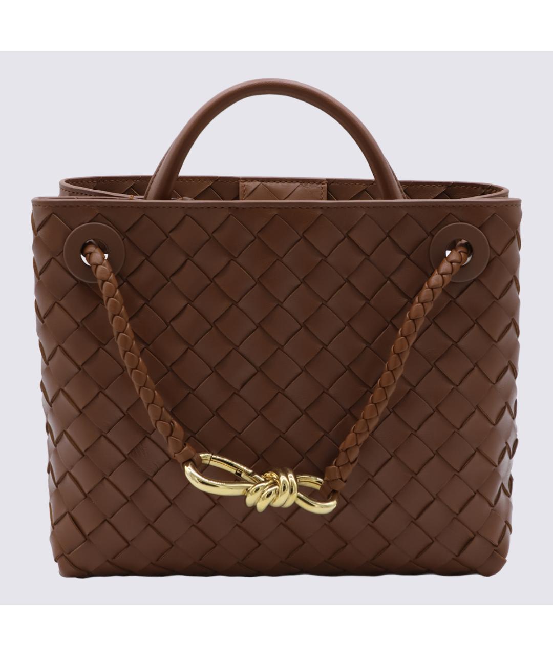 BOTTEGA VENETA Коричневая кожаная сумка тоут, фото 2