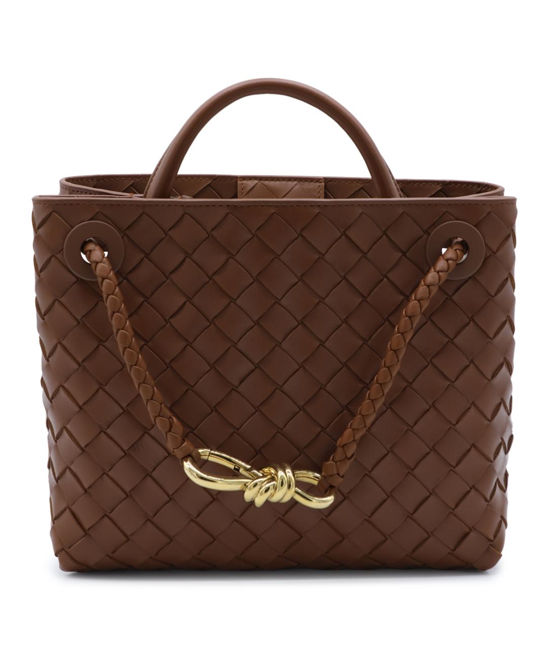 BOTTEGA VENETA Коричневая кожаная сумка тоут, фото 1