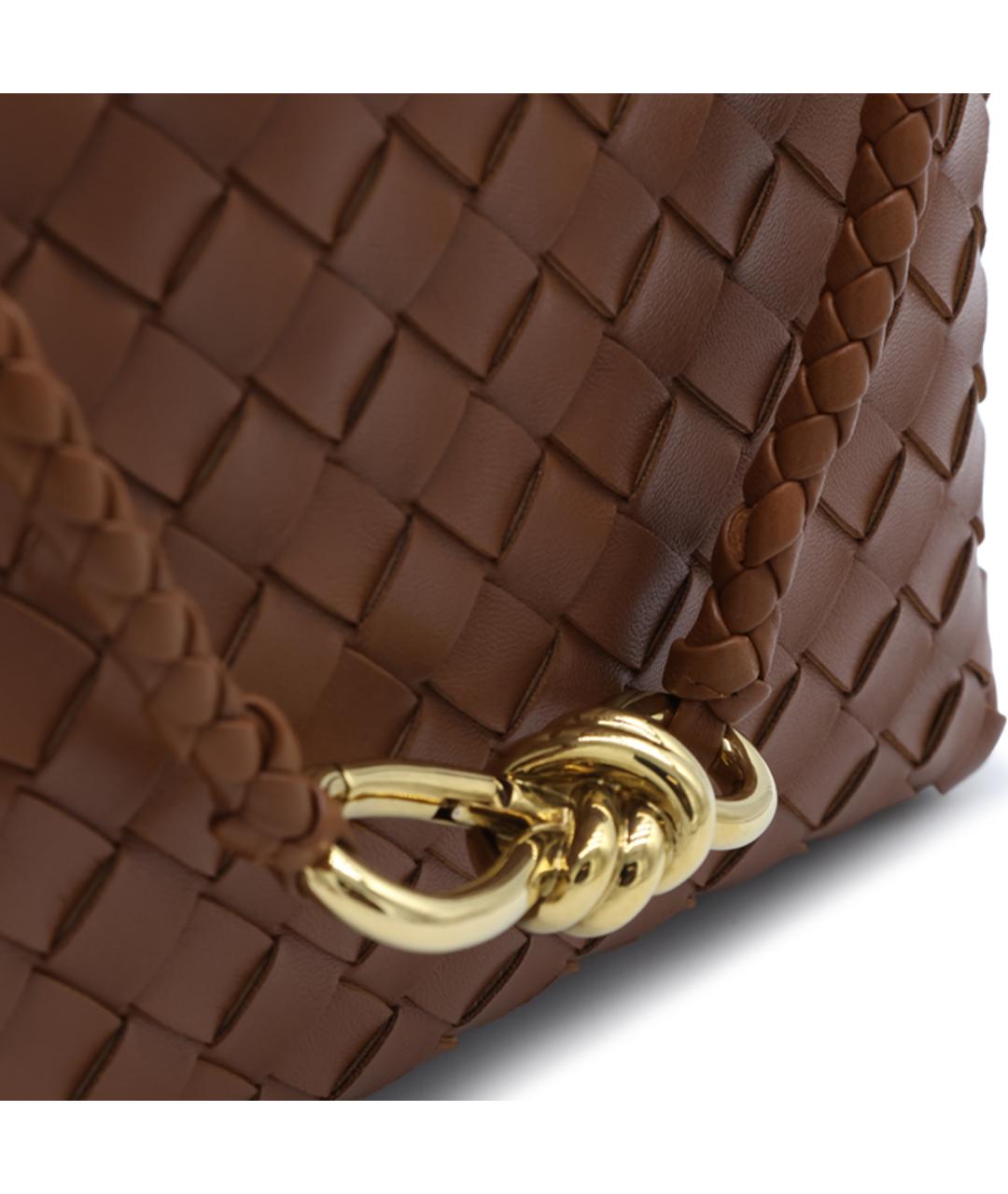 BOTTEGA VENETA Коричневая кожаная сумка тоут, фото 8