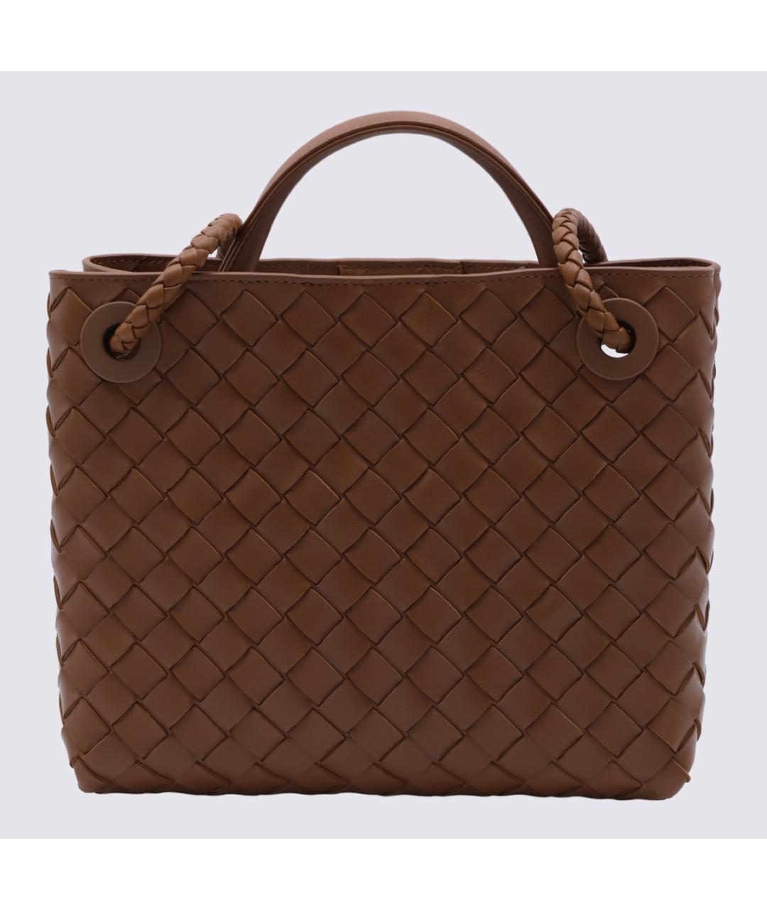 BOTTEGA VENETA Коричневая кожаная сумка тоут, фото 5