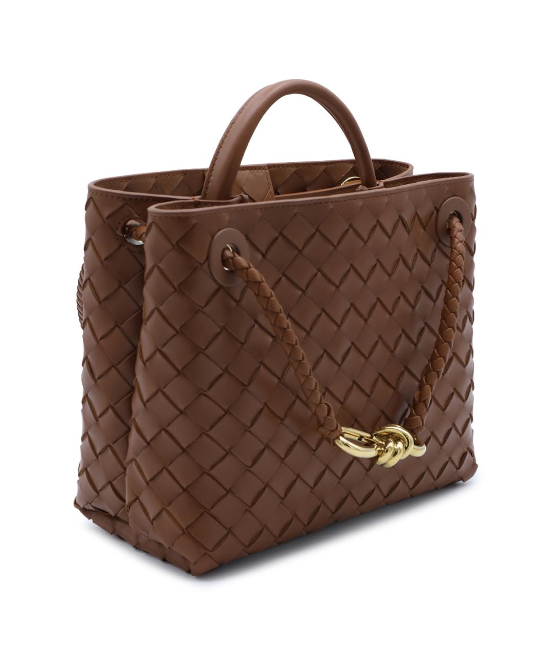 BOTTEGA VENETA Коричневая кожаная сумка тоут, фото 4