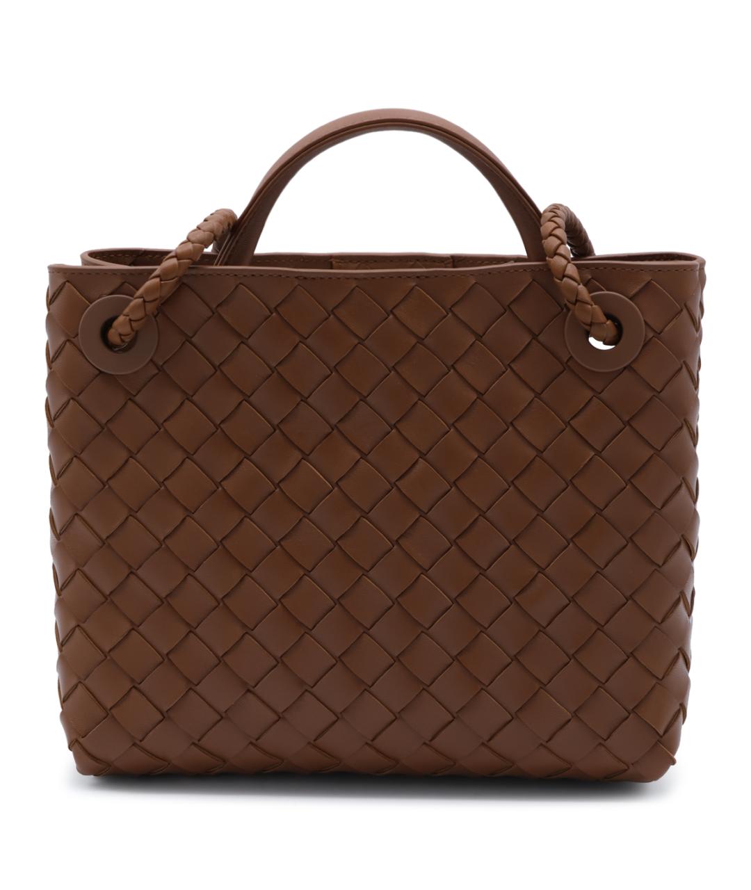 BOTTEGA VENETA Коричневая кожаная сумка тоут, фото 6