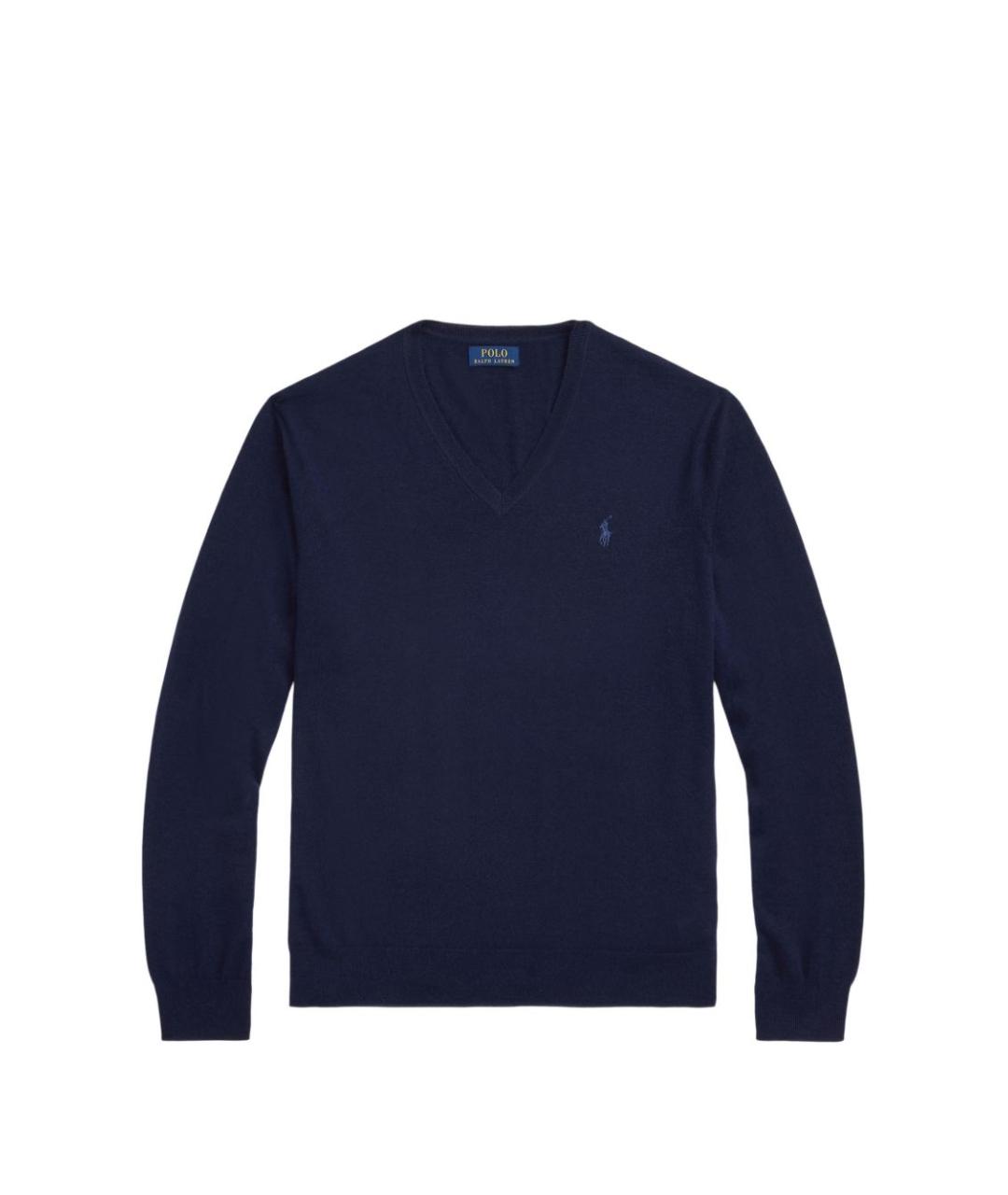 POLO RALPH LAUREN Синий шерстяной джемпер / свитер, фото 1
