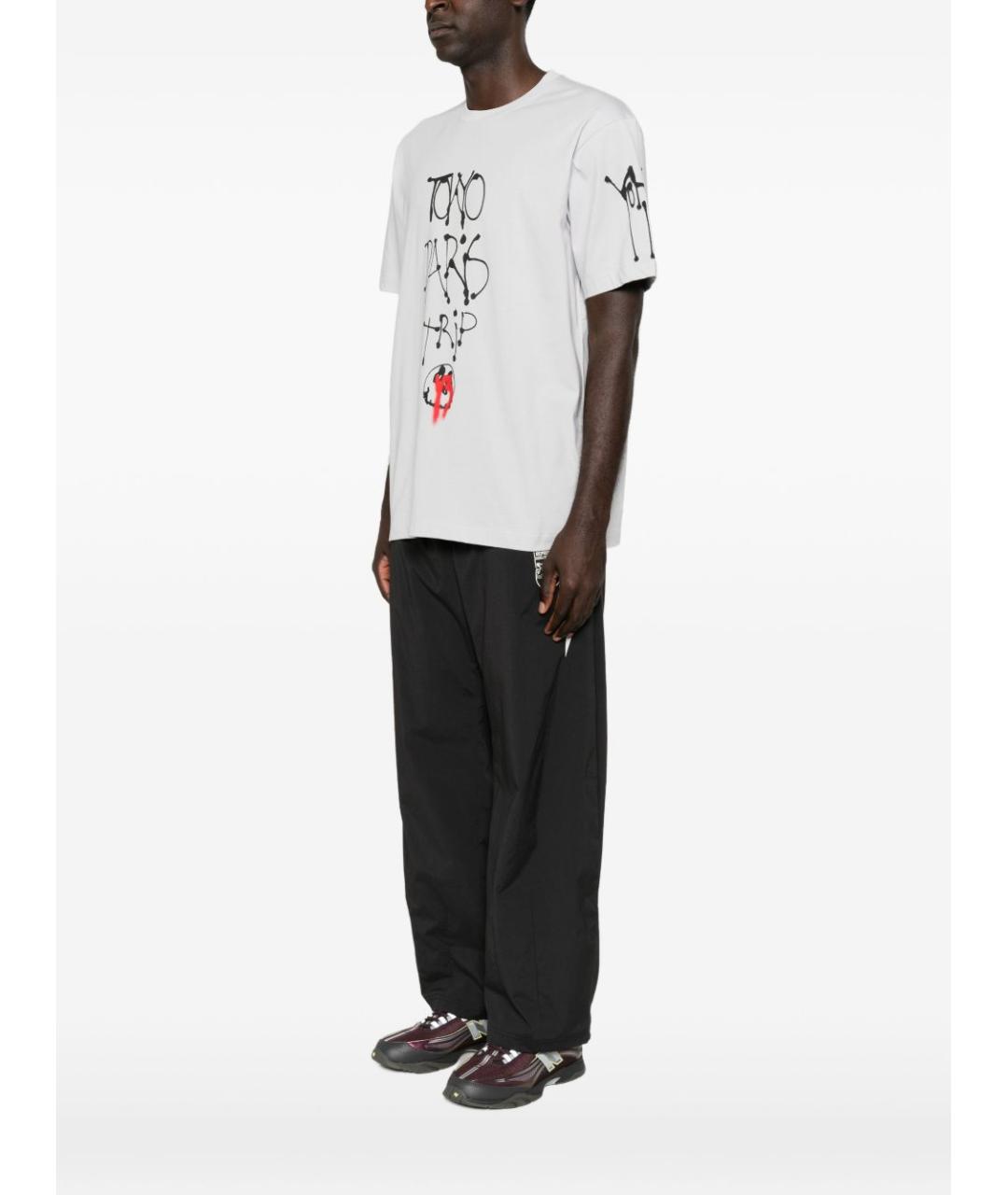 Y-3 Серая хлопковая футболка, фото 5