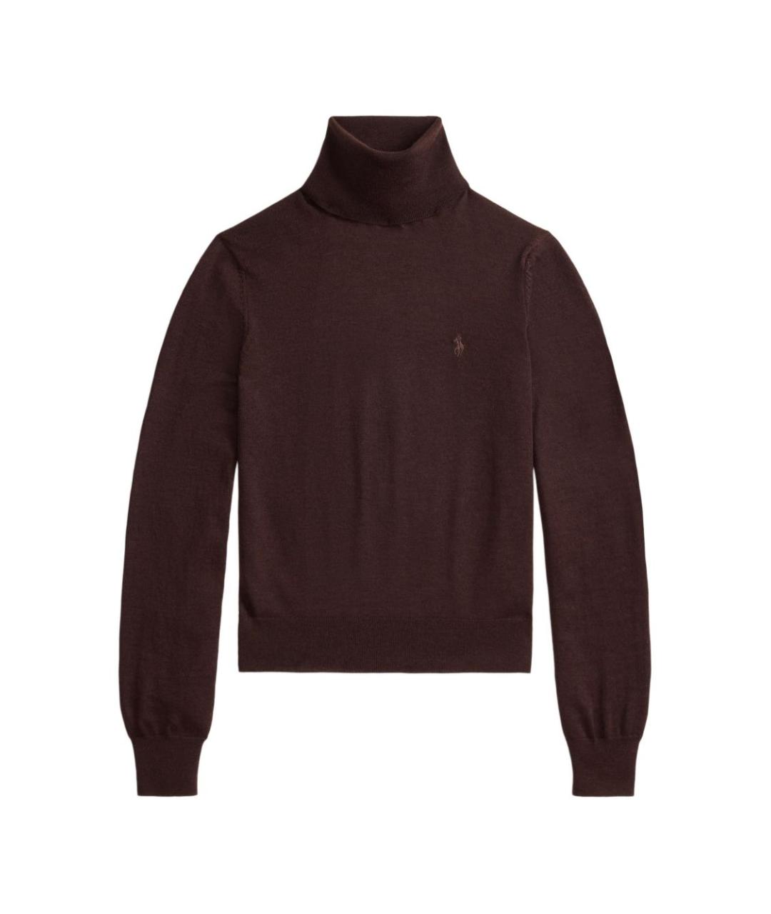 POLO RALPH LAUREN Коричневая шерстяная водолазка, фото 1