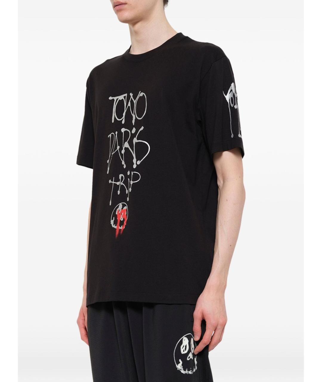 Y-3 Черная хлопковая футболка, фото 6