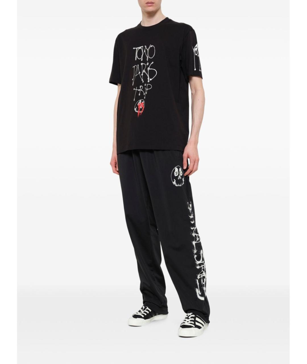 Y-3 Черная хлопковая футболка, фото 4