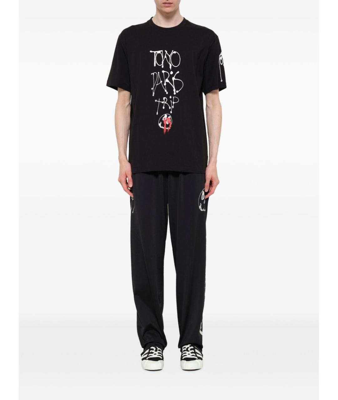 Y-3 Черная хлопковая футболка, фото 7