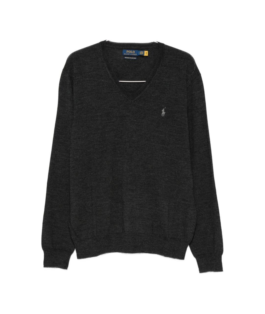 POLO RALPH LAUREN Серый шерстяной джемпер / свитер, фото 1