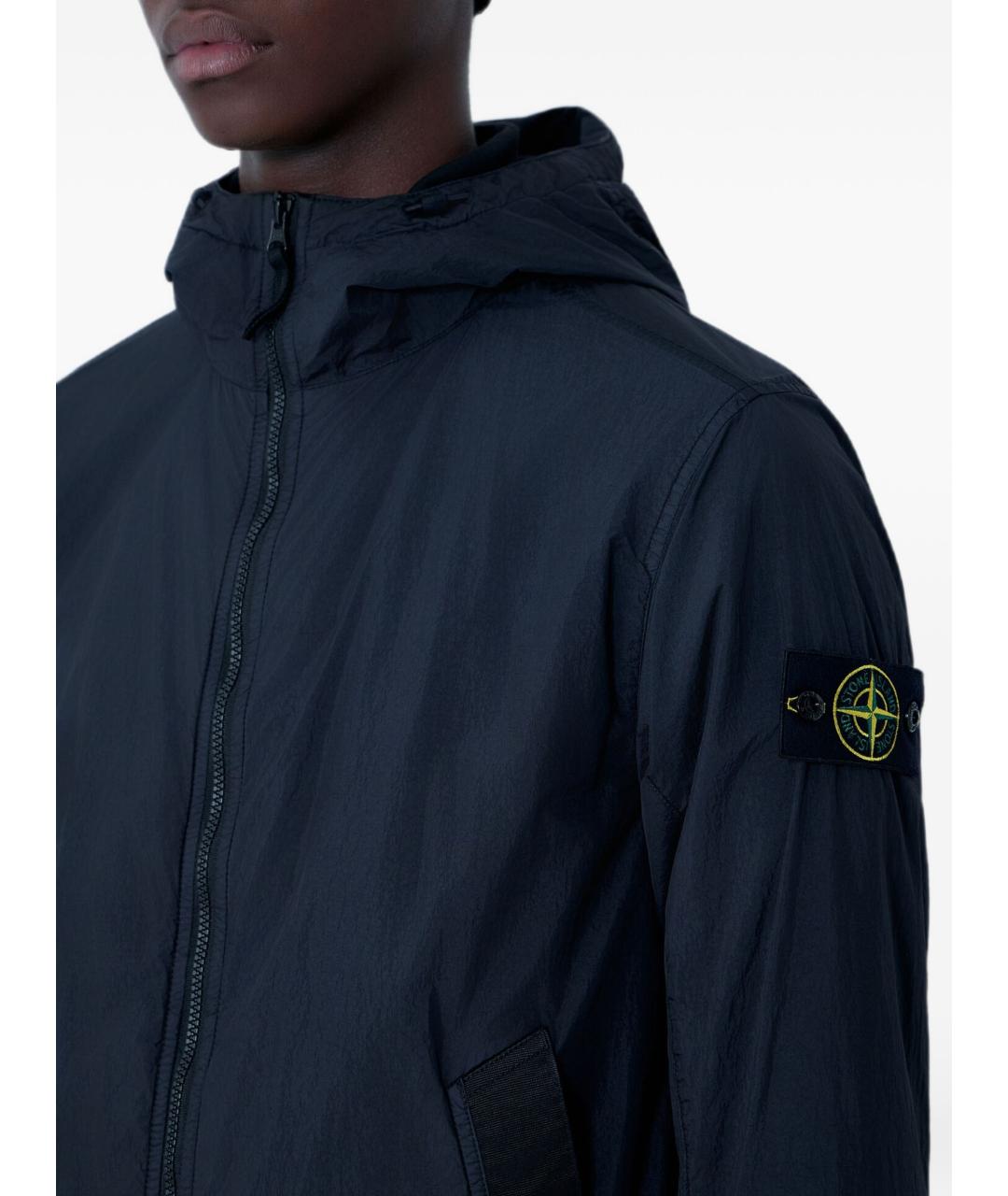 STONE ISLAND Черная нейлоновая куртка, фото 2