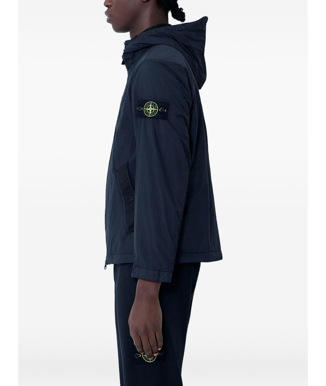 STONE ISLAND Черная нейлоновая куртка, фото 3